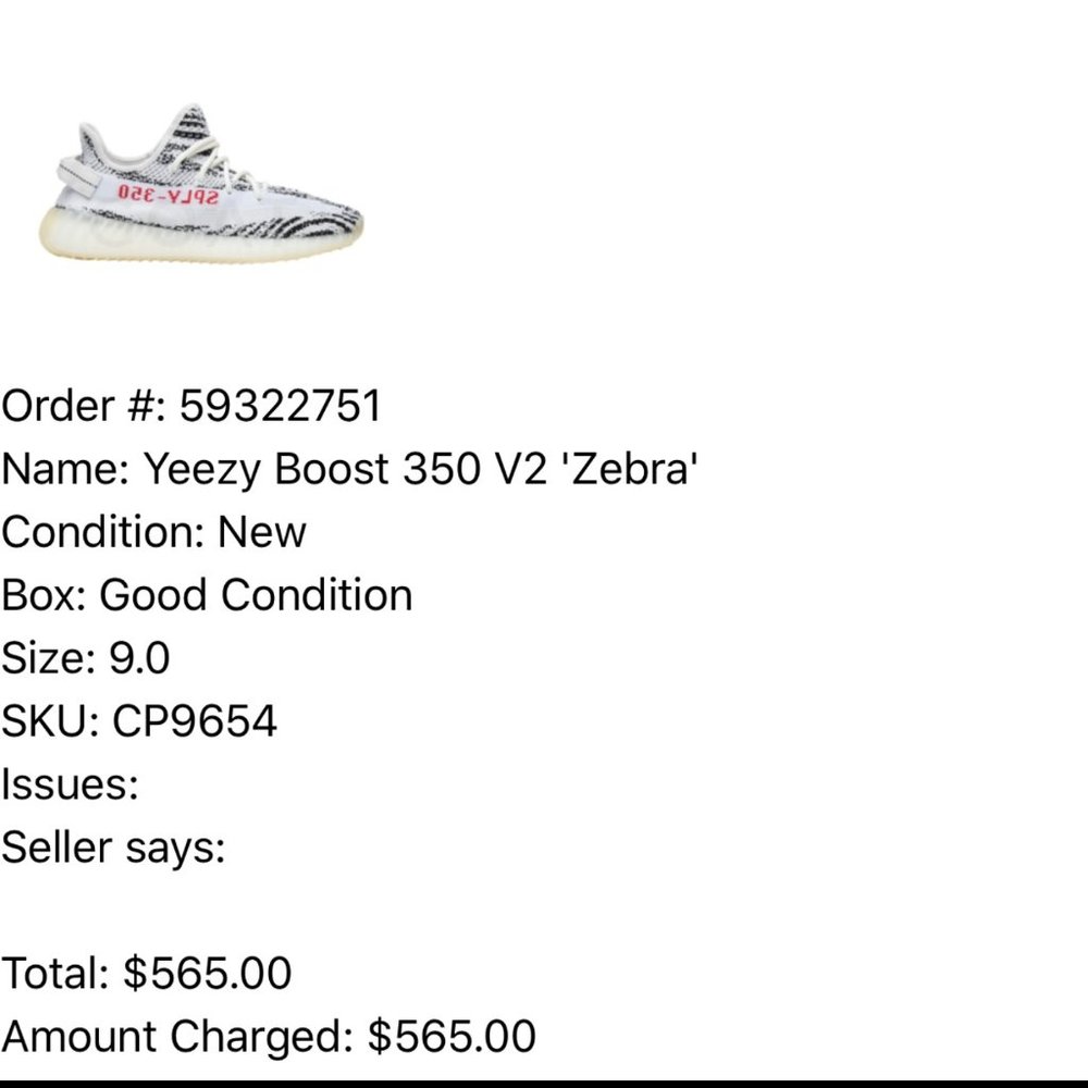 Yeezy's Boost 350 v2 Zebra Men's 9